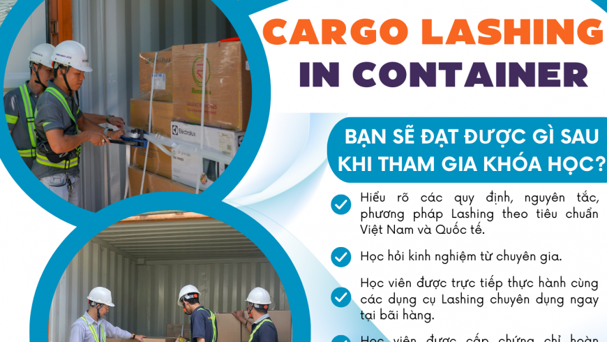 [KHAI GIẢNG KHÓA HỌC THÁNG 06/2025] “Chằng buộc, chèn lót trong vận chuyển bằng Container theo quy cách chuẩn quốc tế.