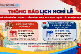THÔNG BÁO NGHỈ LỄ