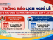 THÔNG BÁO NGHỈ LỄ