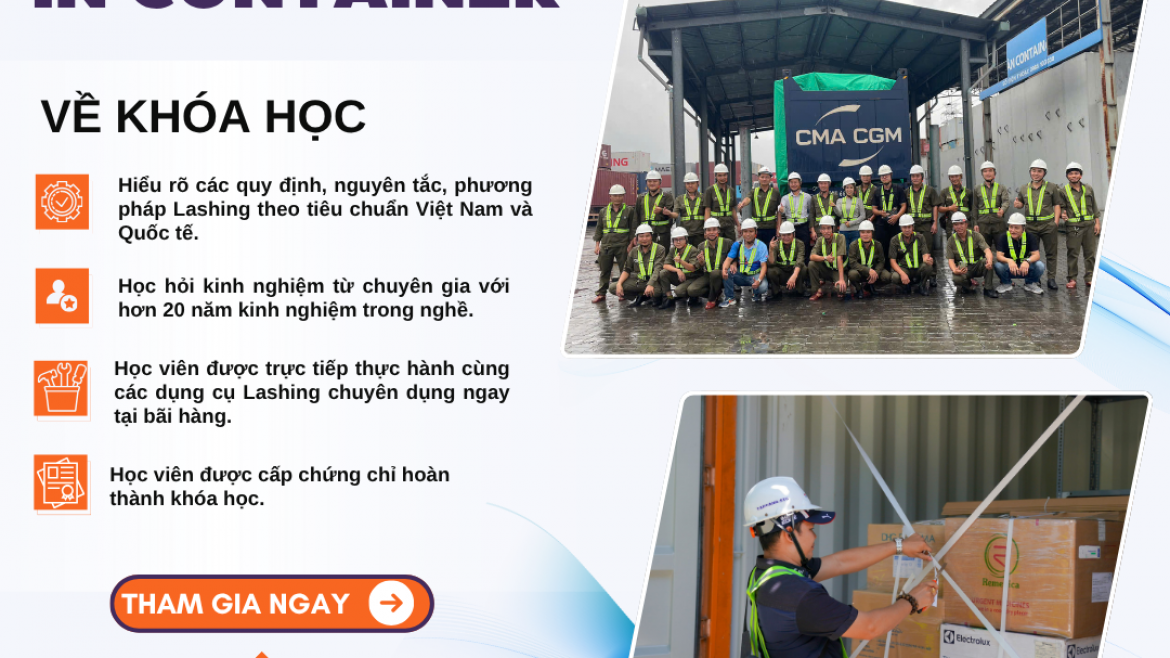 CHIÊU SINH KHÓA HỌC “CHẰNG BUỘC, CHÈN LÓT, ĐÓNG GÓI BẢO QUẢN HÀNG HÓA THEO TIÊU CHUẨN QUỐC TẾ” Tháng 05/2026.