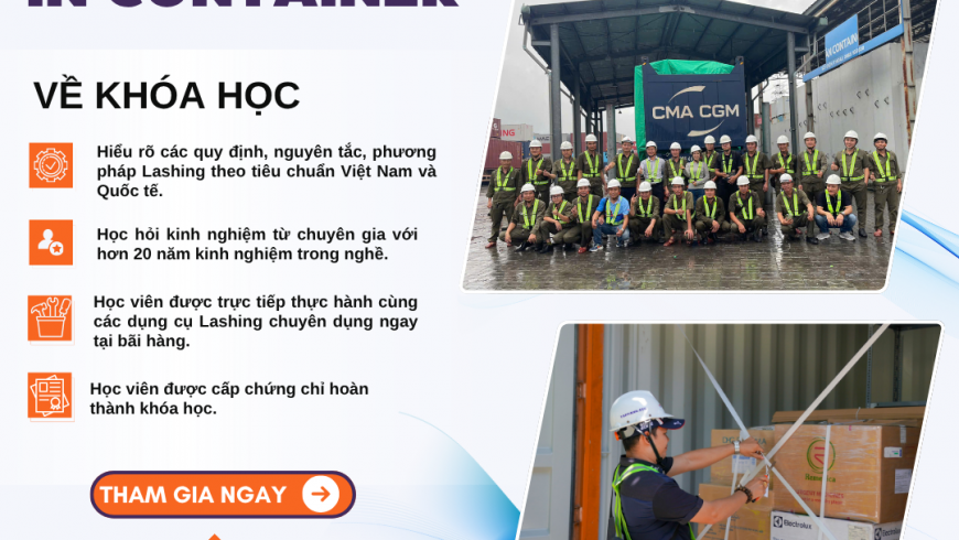 CHIÊU SINH KHÓA HỌC “CHẰNG BUỘC, CHÈN LÓT, ĐÓNG GÓI BẢO QUẢN HÀNG HÓA THEO TIÊU CHUẨN QUỐC TẾ” Tháng 05/2026.